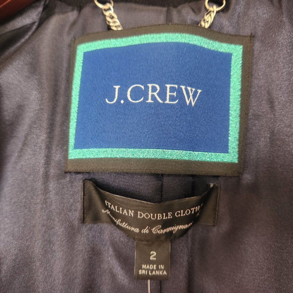 NWT J. Crew Lady Day Coat in Black Size 2 - Picture 5 of 15